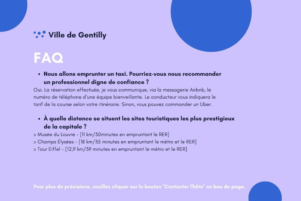 Paris Gentilly Appartement Tout Equipe - Rer B Экстерьер фото